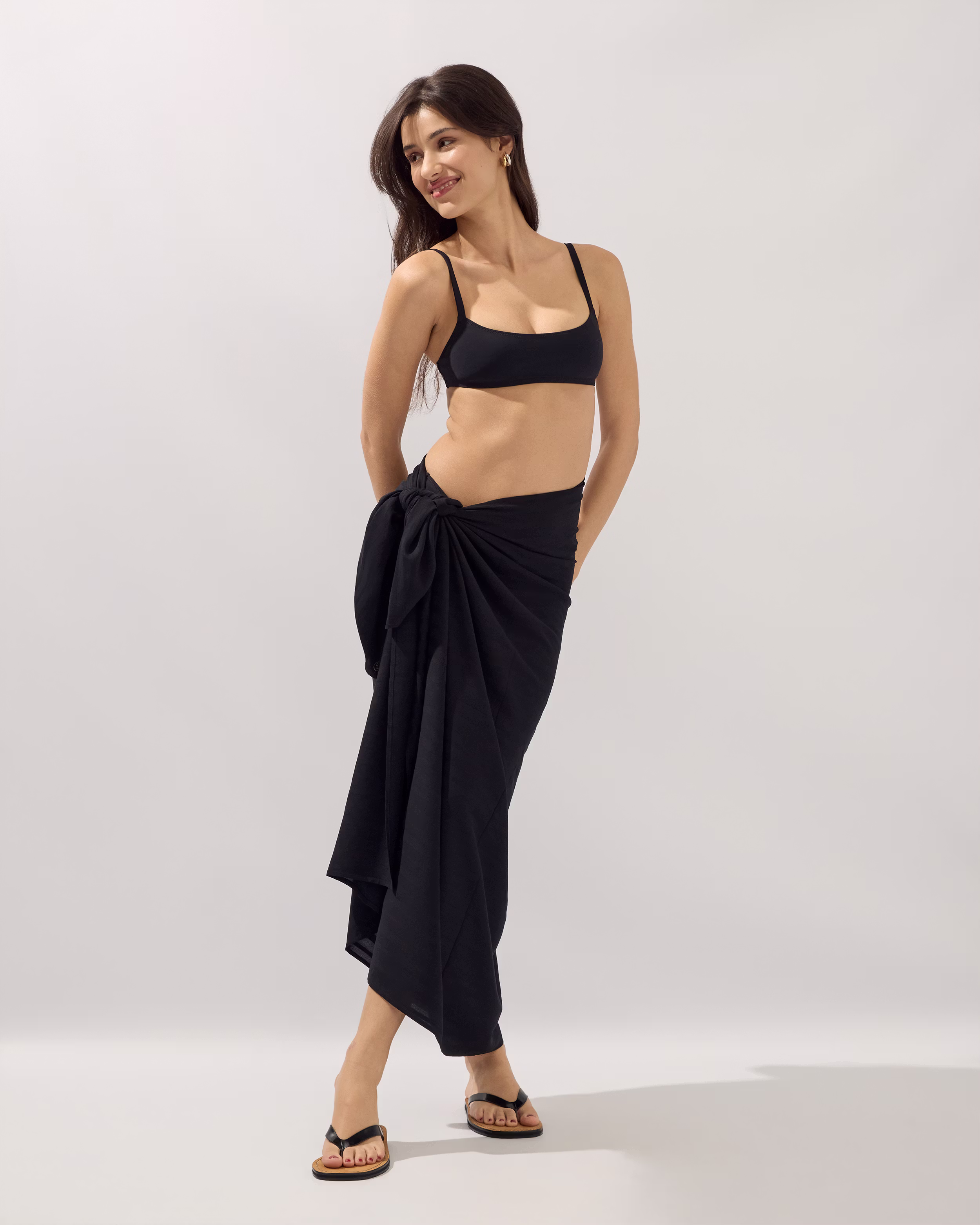 Onyx black basic sarong
